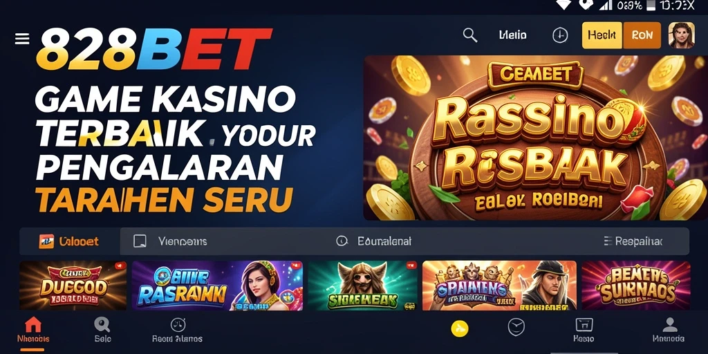 Screenshot gameplay Kasino dari aplikasi 828BET yang menarik dan interaktif.