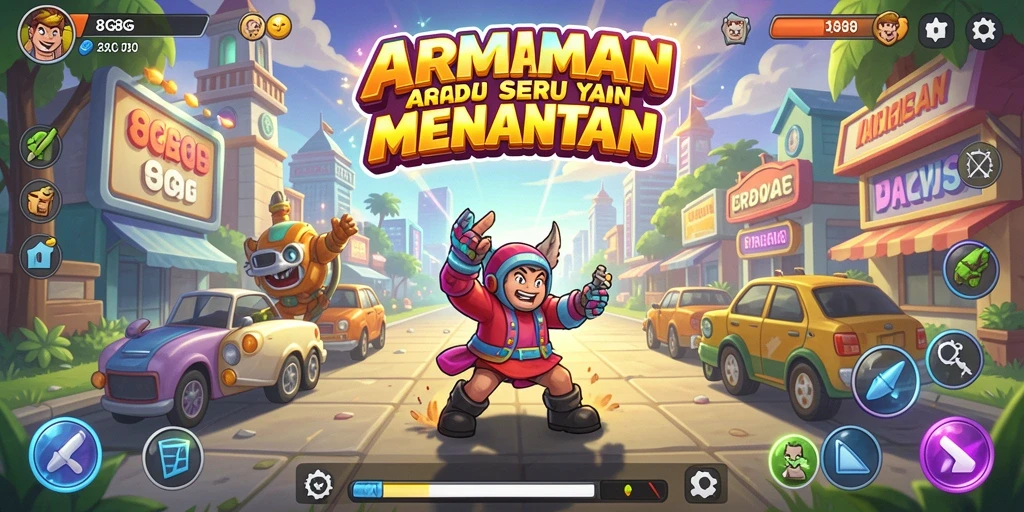 Screenshot yang menampilkan gameplay menarik dari 8G8G di dunia arcade.