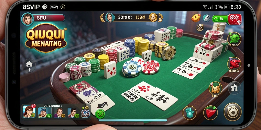 Gameplay seru dalam aplikasi QiuQiu 8SVIP yang menggugah semangat.