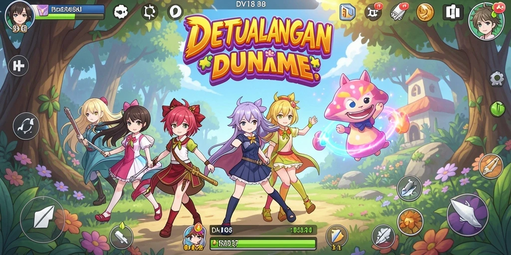 Tampilan gameplay DV188 dengan karakter Anime yang menarik.