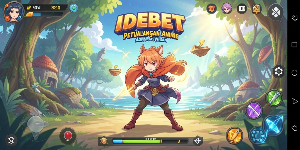 Tampilan gameplay menampilkan petualangan menarik dalam dunia Anime.