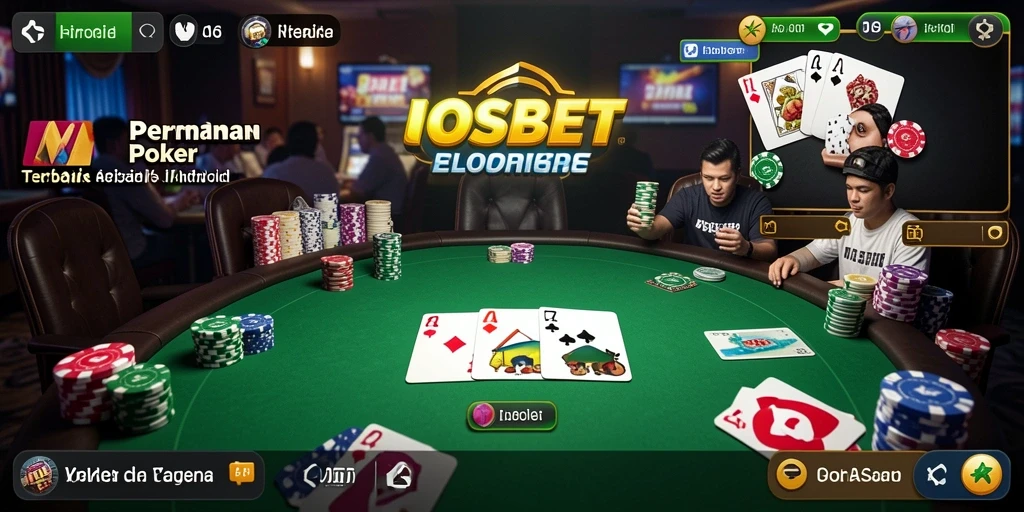Tampilan permainan poker yang seru dan interaktif di IOSBET.