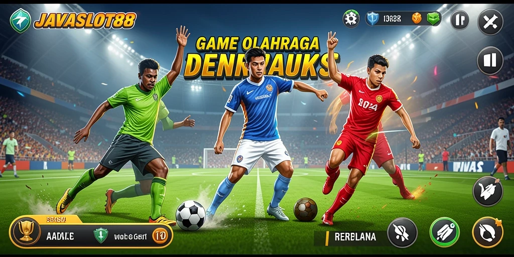Screenshot gameplay JAVASLOT88 menampilkan aksi penuh semangat dalam olahraga.