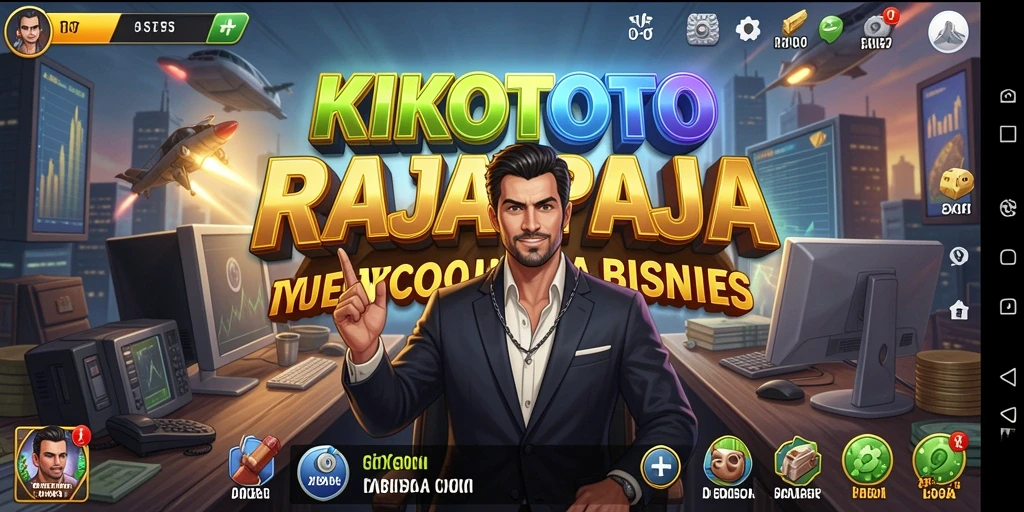 Screenshot gameplay KIKOTOTO yang menunjukkan aktivitas pengelolaan bisnis.