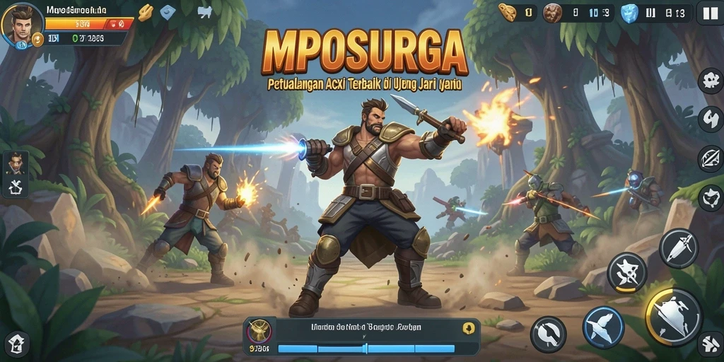 Tampilan gameplay seru MPOSURGA dengan aksi tanpa henti.