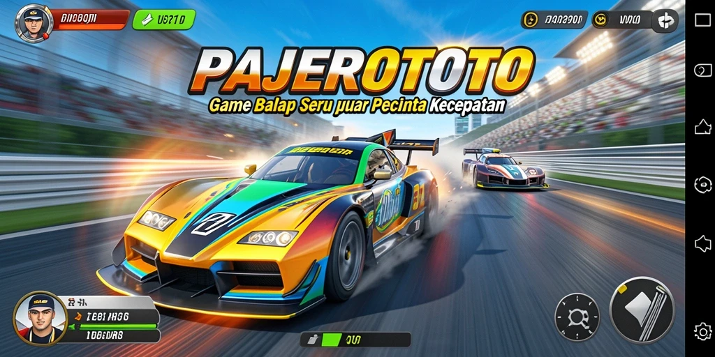 Tampilan menarik dari gameplay balap di PAJEROTOTO.