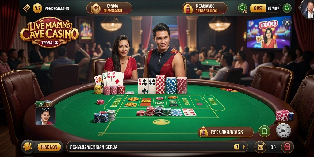 Tampilan gameplay Live Casino yang mendebarkan dan interaktif.