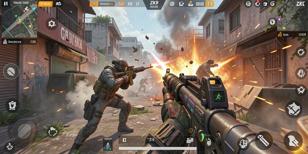 Tangkapan layar menarik dari gameplay ZK9 yang penuh aksi.